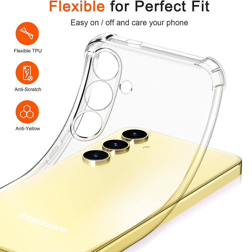 Custodia per Samsung Galaxy S25 S931, Techsuit, Shockproof Clear, Trasparente