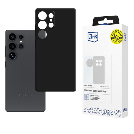 Custodia per Samsung Galaxy S25 Ultra S938, 3MK, Pro, Nera Opaca
