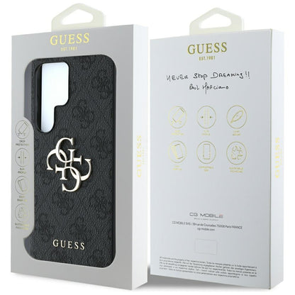 Custodia per Samsung Galaxy S25 Ultra S938, Guess, 4G Big Logo, Nera