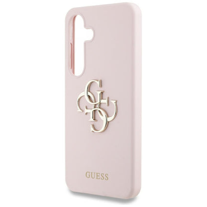 Custodia per Samsung Galaxy S25 Ultra S938, Guess, 4G Grained Big and Classic Logo, Rosa