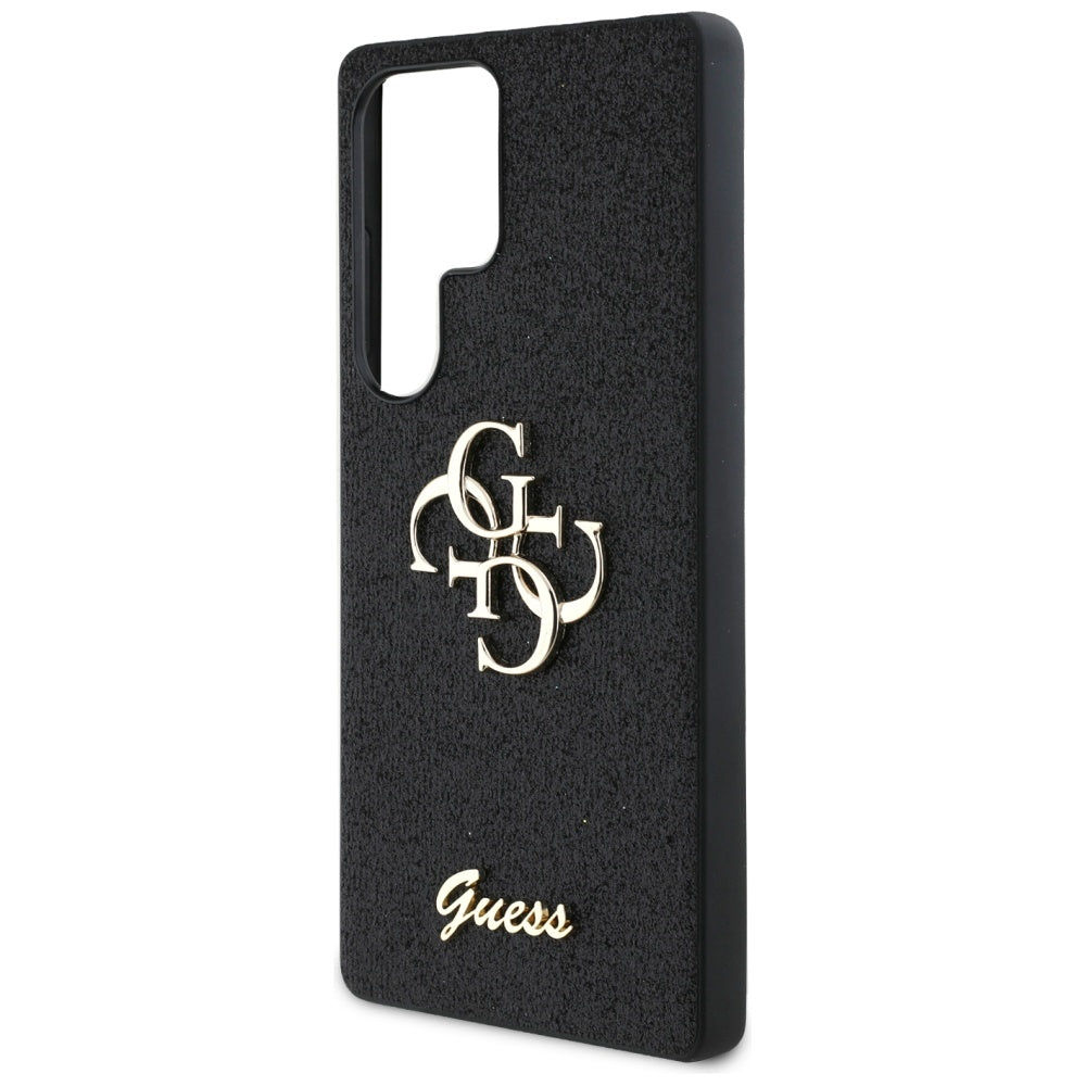 Custodia per Samsung Galaxy S25 Ultra S938, Guess, Glitter Big 4G Script, Nera