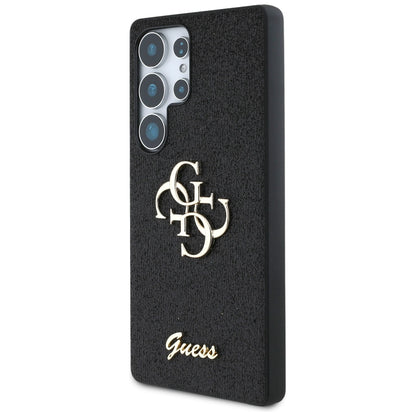 Custodia per Samsung Galaxy S25 Ultra S938, Guess, Glitter Big 4G Script, Nera