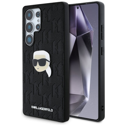 Custodia per Samsung Galaxy S25 Ultra S938, Karl Lagerfeld, Monogram Karl's Head, Nera