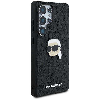 Custodia per Samsung Galaxy S25 Ultra S938, Karl Lagerfeld, Monogram Karl's Head, Nera