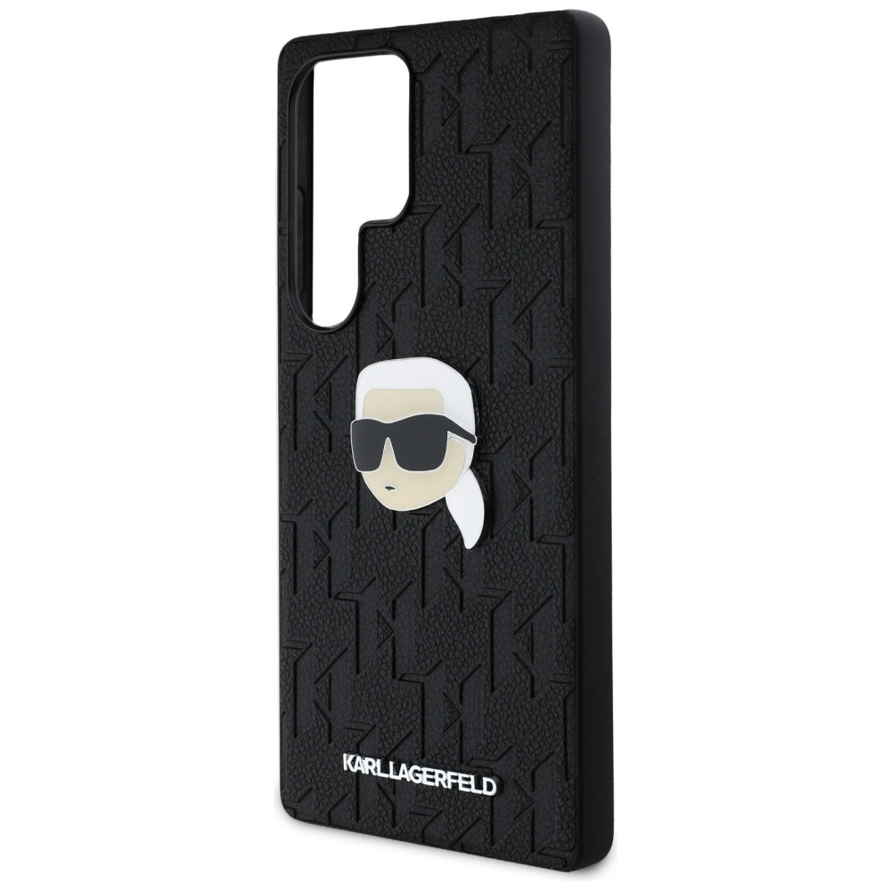 Custodia per Samsung Galaxy S25 Ultra S938, Karl Lagerfeld, Monogram Karl's Head, Nera