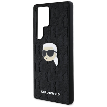 Custodia per Samsung Galaxy S25 Ultra S938, Karl Lagerfeld, Monogram Karl's Head, Nera