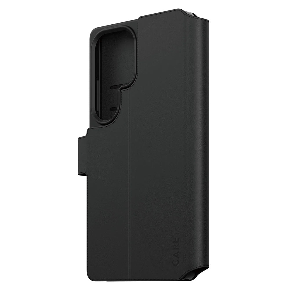 Custodia per Samsung Galaxy S25 Ultra S938, PanzerGlass, Care Feature Kickstand Wallet, Nera