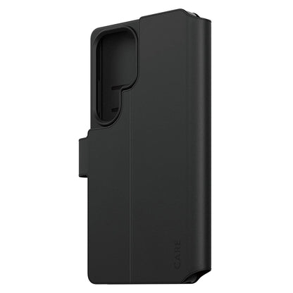 Custodia per Samsung Galaxy S25 Ultra S938, PanzerGlass, Care Feature Kickstand Wallet, Nera