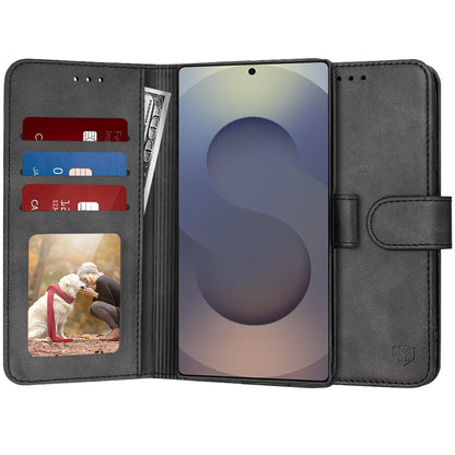 Custodia per Samsung Galaxy S25 Ultra S938, Techsuit, Diary Book, Nera