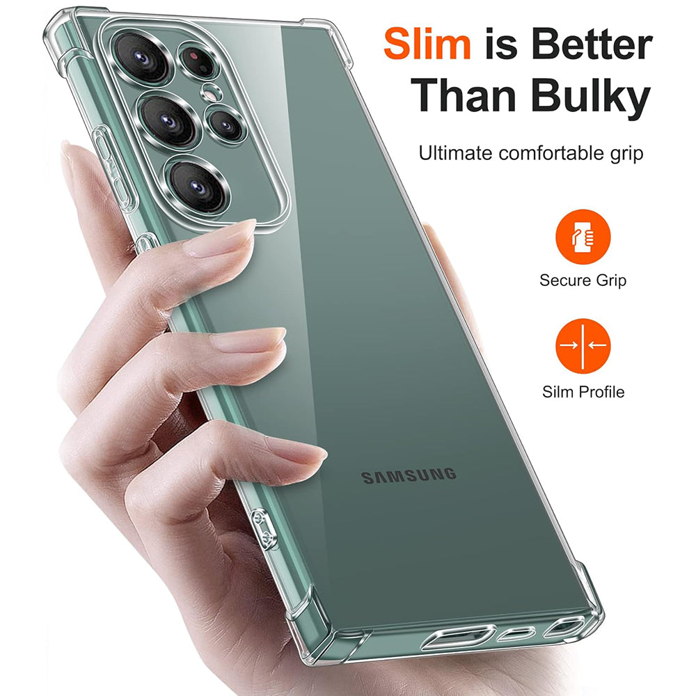 Custodia per Samsung Galaxy S25 Ultra S938, Techsuit, Shockproof Clear, Trasparente
