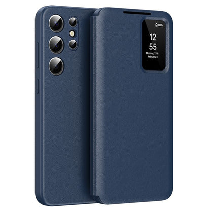 Custodia per Samsung Galaxy S25 Ultra S938, Techsuit, SmartView, Blu