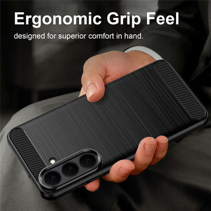 Custodia per Samsung Galaxy S26 FE / S25 FE, Techsuit, Carbonio, Blu