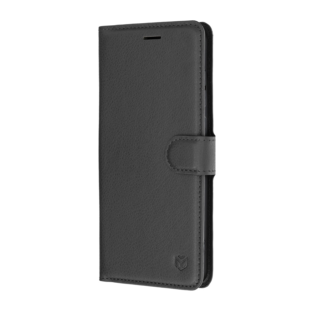 Custodia per Samsung Galaxy S26 FE / S25 FE, Techsuit, Leather Folio, Nera