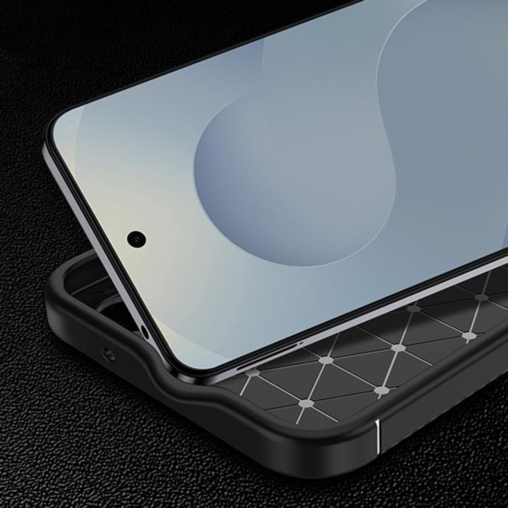 Custodia per Samsung Galaxy S26 Plus, Techsuit, CarbonFiber, Nera