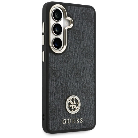 Case for Samsung Galaxy S26 S942, GUESS, 4G Big Rhinestone Triangle Strap, Black