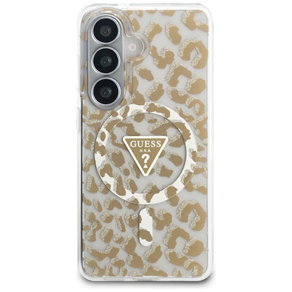 Custodia MagSafe per Samsung Galaxy S26 S942, Guess, IML Leopard Pattern, Marrone