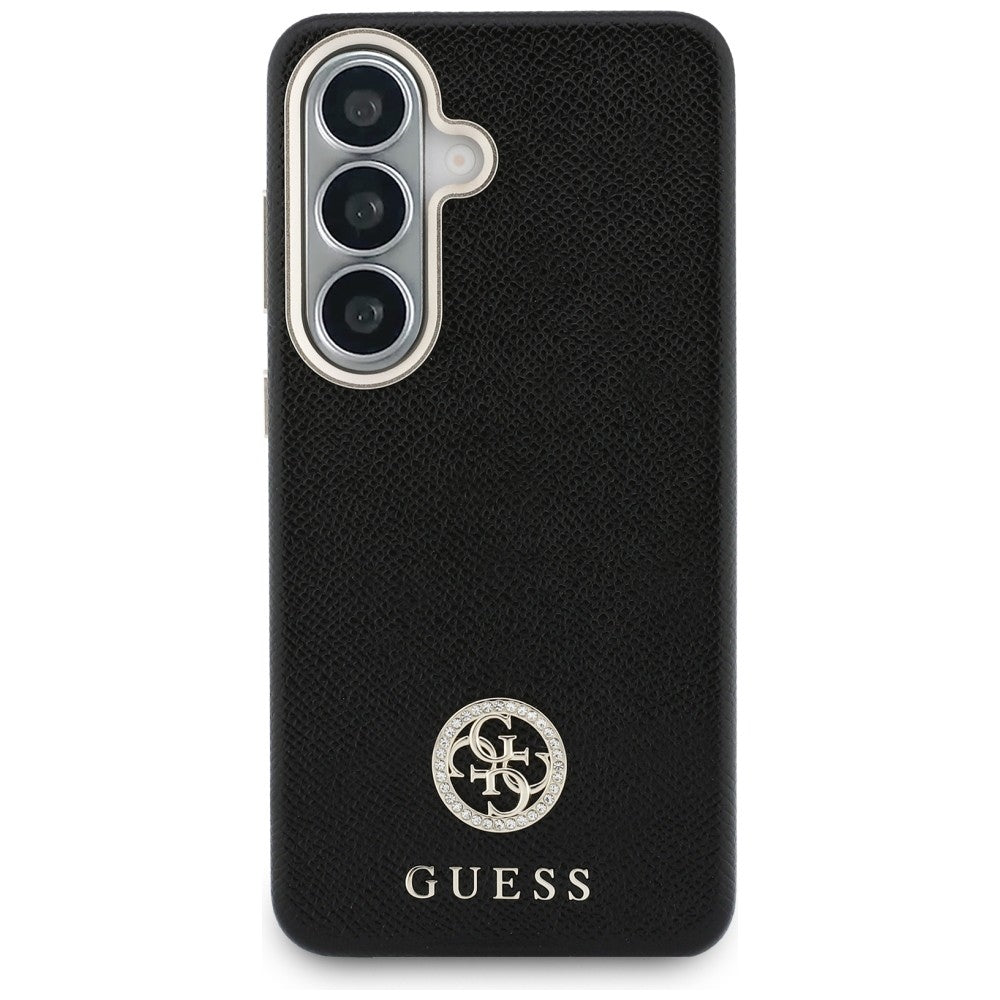Custodia per Samsung Galaxy S26 S942, Guess, Rhinestone Round Logo, Nera