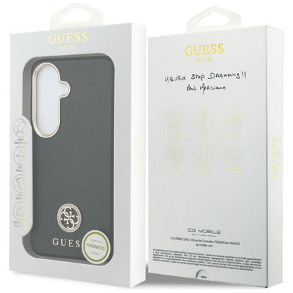 Custodia per Samsung Galaxy S26 S942, Guess, Rhinestone Round Logo, Nera