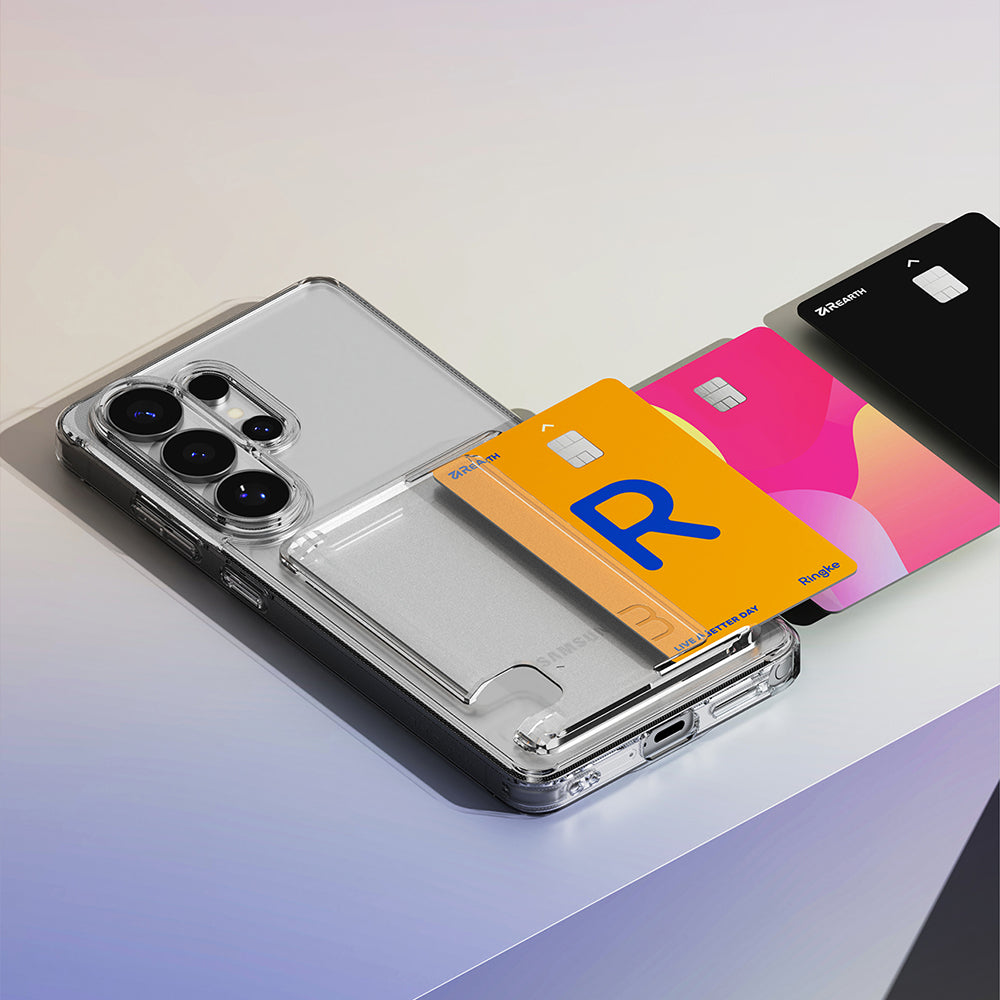 Custodia per Samsung Galaxy S26 Ultra, Ringke, Fusion Card, Trasparente