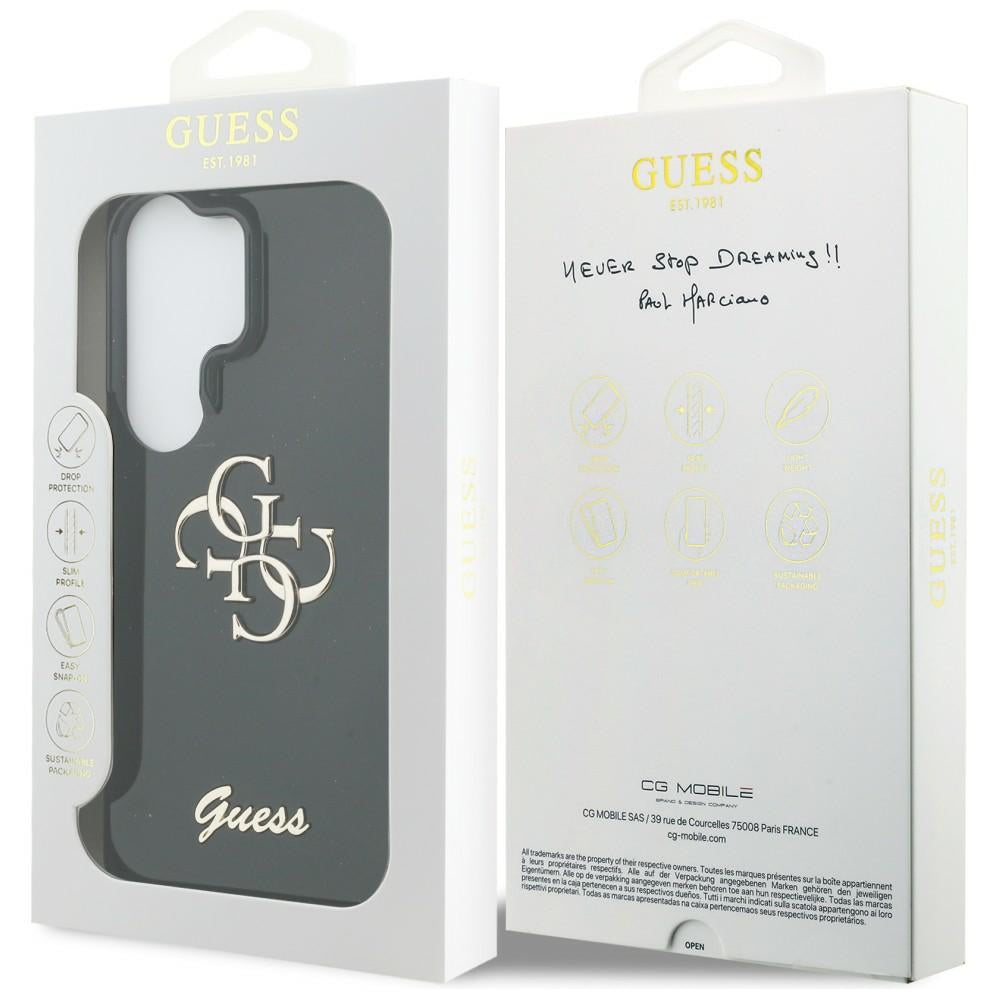 Custodia per Samsung Galaxy S26 Ultra S948, Guess, IML Big Metal 4G Script, Nera
