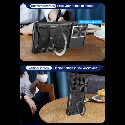 Custodia per Samsung Galaxy S26 Ultra, Techsuit, CamGuard Pro, Blu