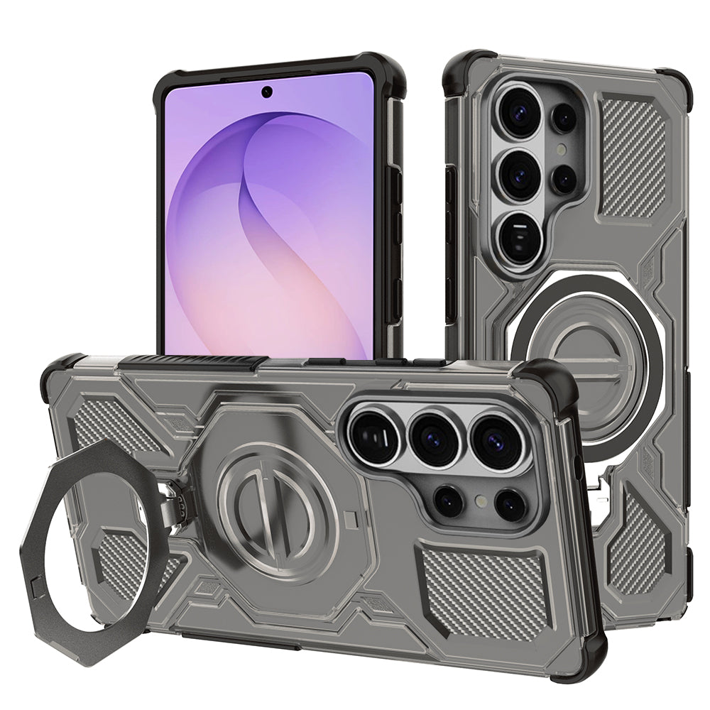 Custodia per Samsung Galaxy S26 Ultra, Techsuit, Carbon Shield Pro, Fumé