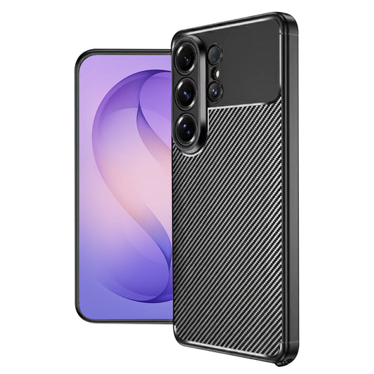 Custodia per Samsung Galaxy S26 Ultra, Techsuit, CarbonFiber, Nera