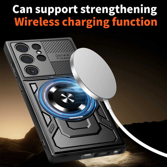 Custodia per Samsung Galaxy S26 Ultra, Techsuit, RuggedCam, Grigio