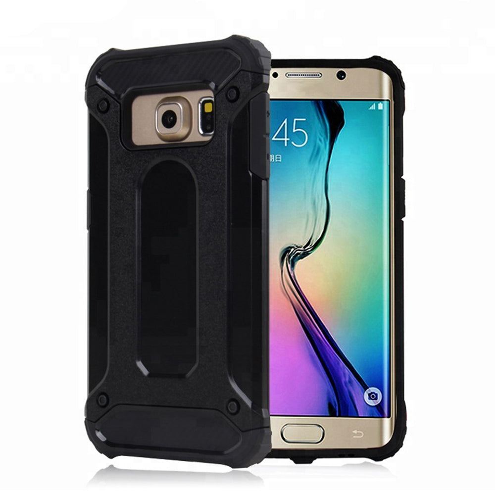 Case for Samsung Galaxy S6 G920, Techsuit, Hybrid Armor, Black