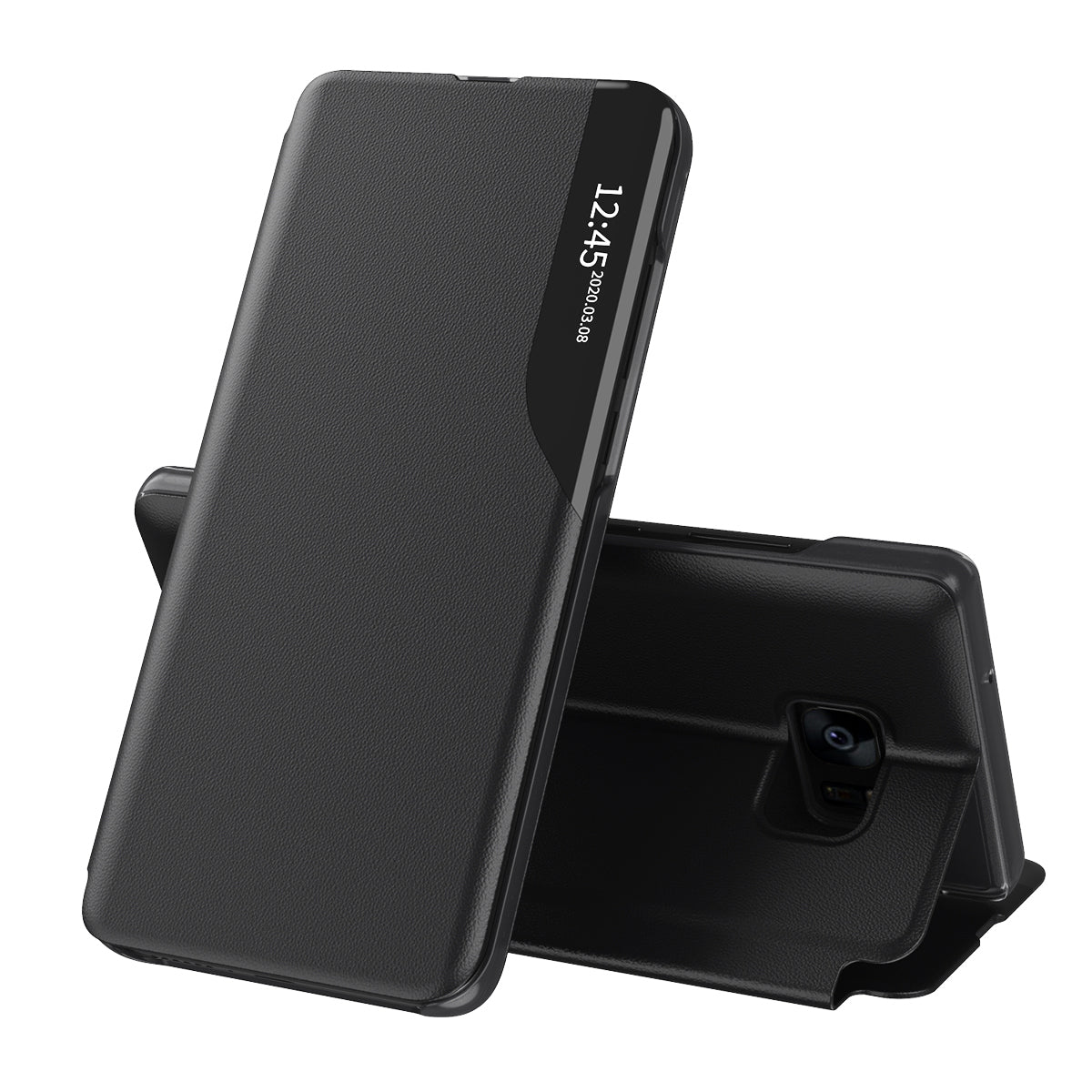 Custodia per Samsung Galaxy S7 edge G935, Techsuit, eFold, Nera