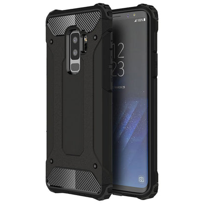 Custodia per Samsung Galaxy S9+ G965, Techsuit, Hybrid Armor, Nera