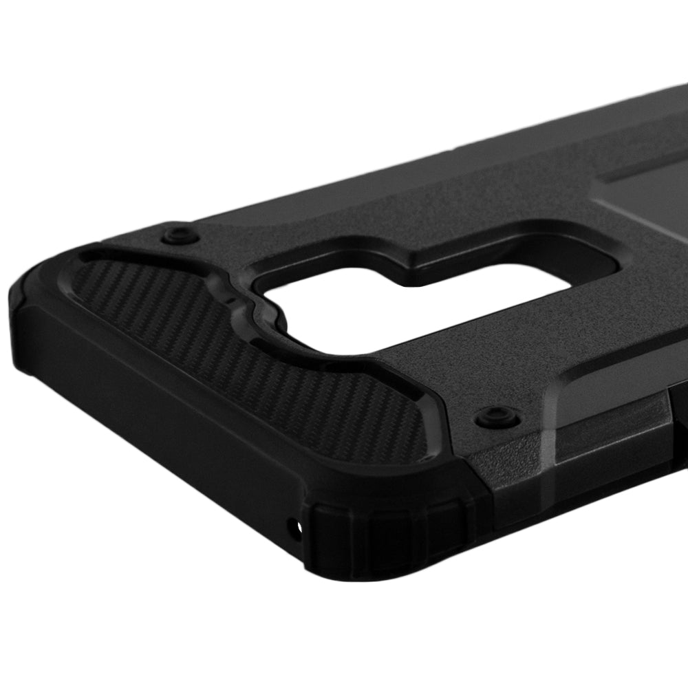 Custodia per Samsung Galaxy S9+ G965, Techsuit, Hybrid Armor, Nera