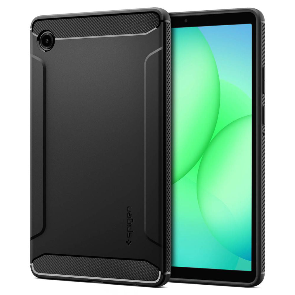 Custodia per Samsung Galaxy Tab A11, Spigen, Rugged Armor, Nero Opaco