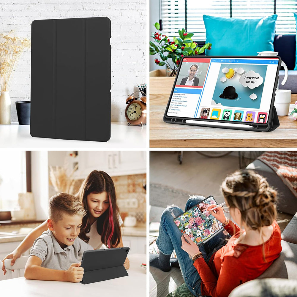 Custodia per Samsung Galaxy Tab A11+ / Tab A9+, Techsuit, Flex Trifold, Blu