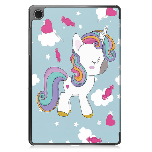 Custodia per Samsung Galaxy Tab A9+, Techsuit, FoldPro Unicorn, Multicolore