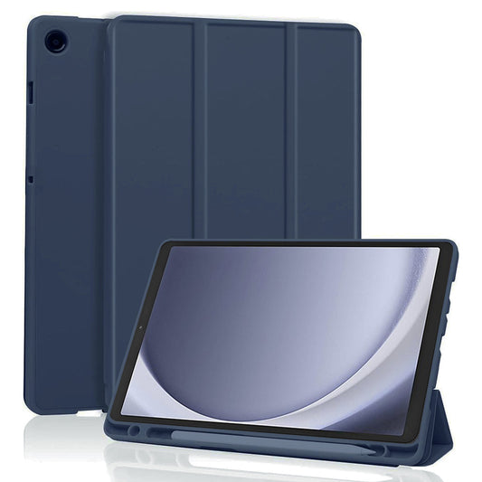 Custodia per Samsung Galaxy Tab A11 / Tab A9, Techsuit, Flex Trifold, Blu Navy