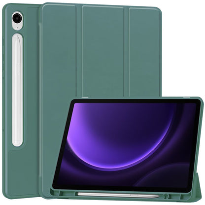Custodia per Samsung Galaxy Tab S10 FE+, Techsuit, Flex Trifold, Verde