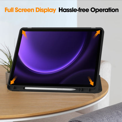 Custodia per Samsung Galaxy Tab S10 FE / Tab S9 FE, Techsuit, Flex Trifold, Nera