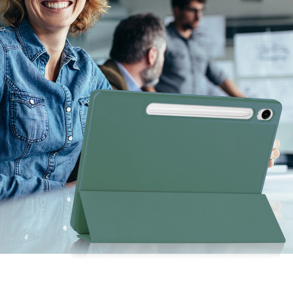 Case for Samsung Galaxy Tab S10 FE / Tab S9 FE, Techsuit, Flex Trifold, Green