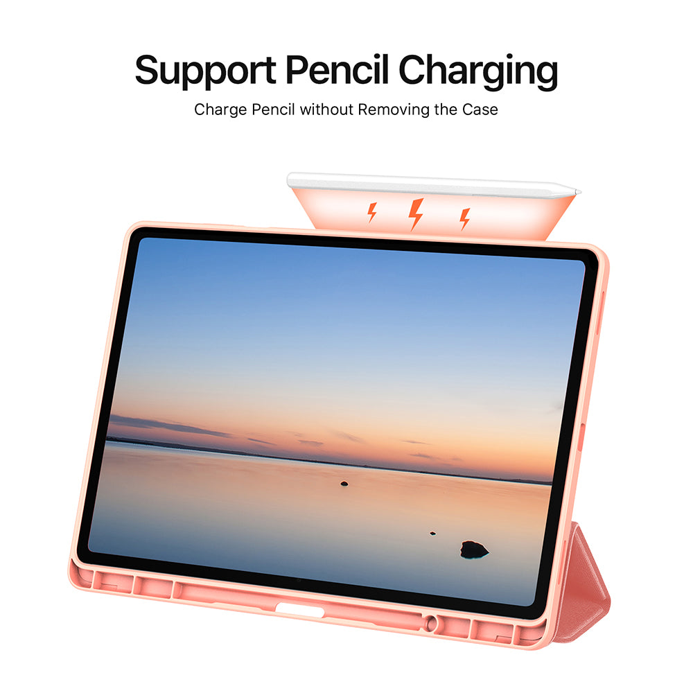 Custodia per Samsung Galaxy Tab S12 Plus, DUX DUCIS, Domo con portapenne, rosa