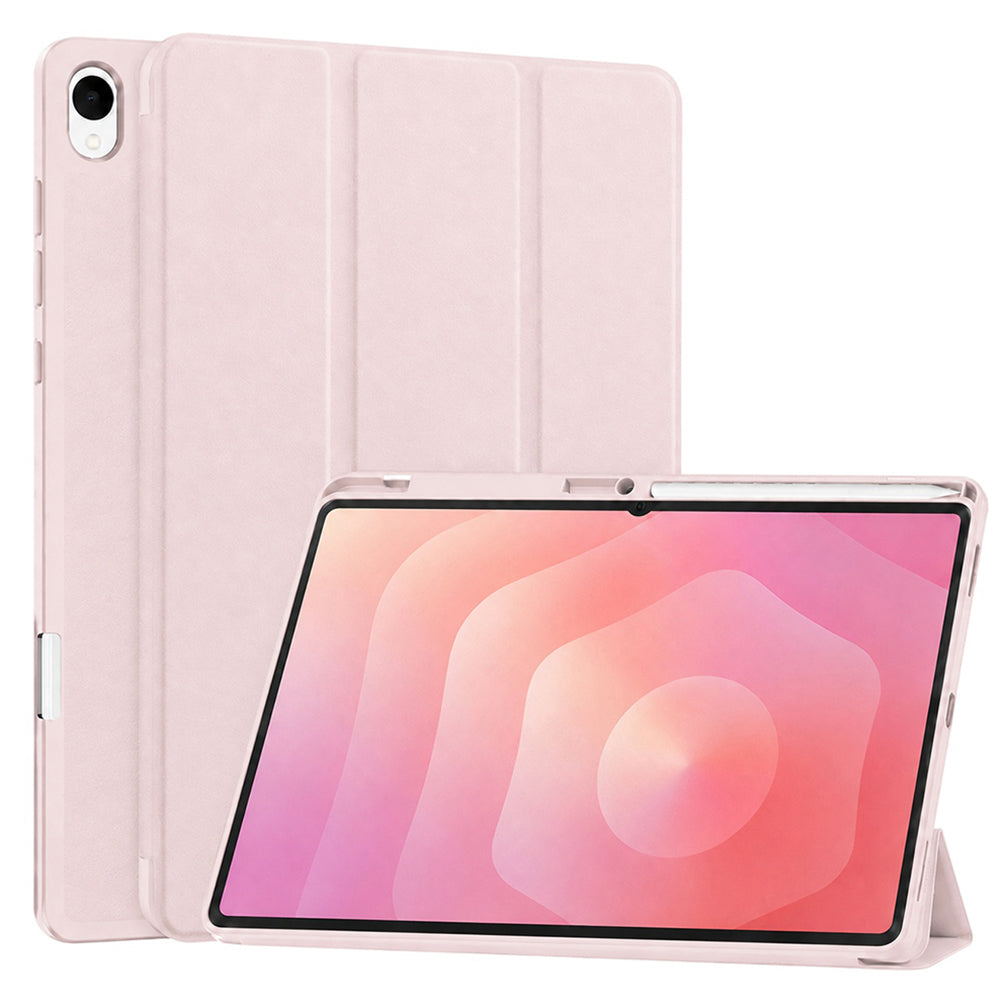 Custodia per Samsung Galaxy Tab S12 Plus, Techsuit, Flex Trifold, Rosa