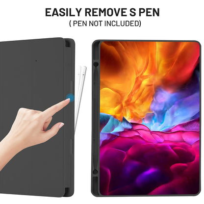 Custodia per Samsung Galaxy Tab S6 Lite (2024) / Tab S6 Lite (2022) / Tab S6 Lite (2020), Techsuit, Flex Trifold, Nera