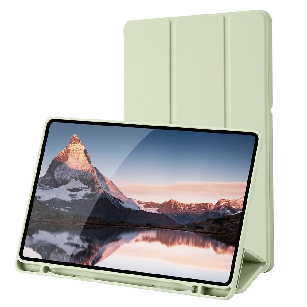 Custodia per Samsung Galaxy Tab S6 Lite (2024) / Tab S6 Lite (2022) / Tab S6 Lite (2020), Techsuit, Flex Trifold, Verde Matcha
