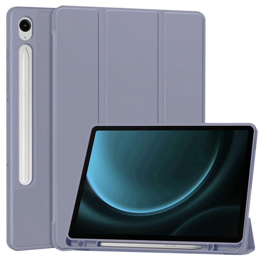Custodia per Samsung Galaxy Tab S9 FE / Tab S9 / Tab S10 FE, Techsuit, Flex Trifold, Viola