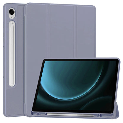 Custodia per Samsung Galaxy Tab S9 FE / Tab S9 / Tab S10 FE, Techsuit, Flex Trifold, Viola