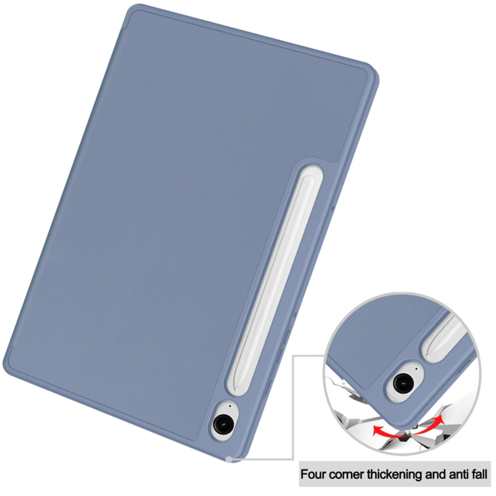 Custodia per Samsung Galaxy Tab S9 FE / Tab S9 / Tab S10 FE, Techsuit, Flex Trifold, Viola
