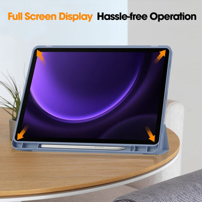 Custodia per Samsung Galaxy Tab S9 FE / Tab S9 / Tab S10 FE, Techsuit, Flex Trifold, Viola