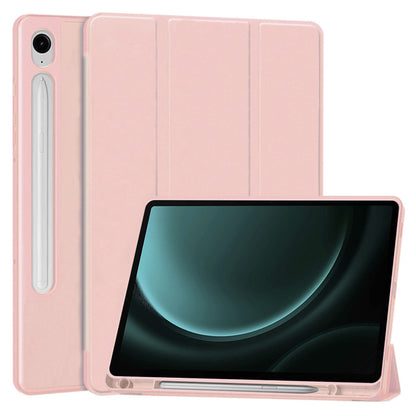 Custodia per Samsung Galaxy Tab S9 FE / Tab S9 / Tab S10 FE, Techsuit, Flex Trifold, Rosa