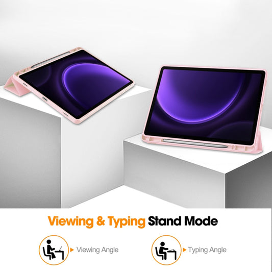 Case for Samsung Galaxy Tab S9 FE / Tab S9 / Tab S10 FE, Techsuit, Flex Trifold, Pink