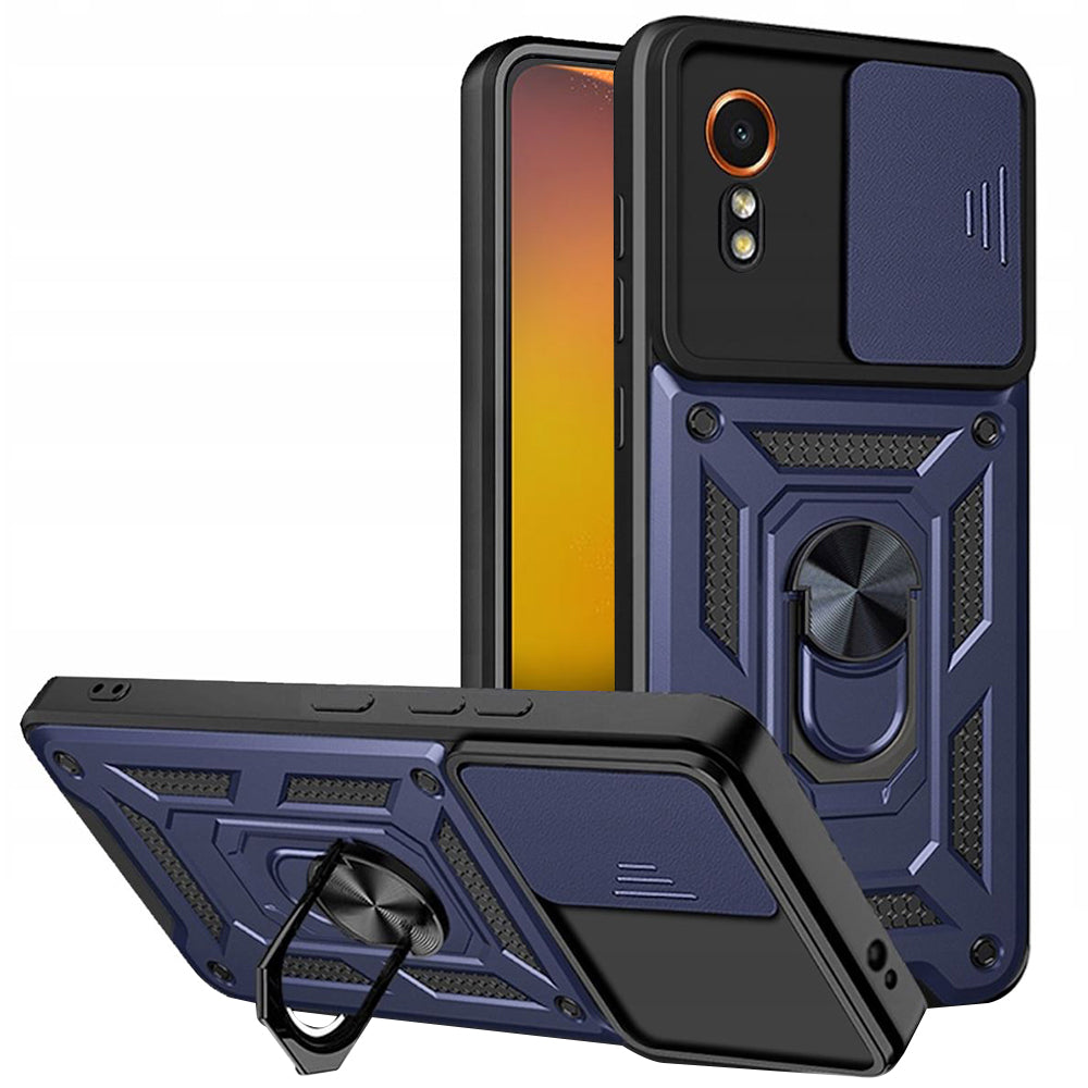 Custodia per Samsung Galaxy Xcover7 G556, Techsuit, CamShield, Blu